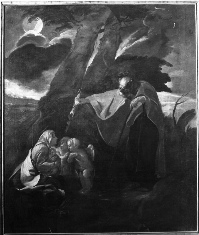 Riposo durante la fuga in Egitto (dipinto) di Mola Pier Francesco (cerchia) (ult